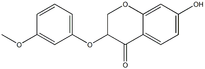 3-(3-Methoxyphenoxy)-7-hydroxy-2H-1-benzopyran-4(3H)-one 구조식 이미지