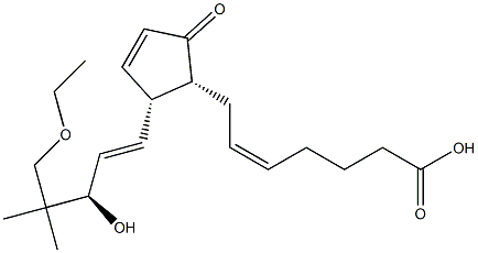 (Z)-7-[(1R,2R)-2-[(1E,3R)-5-Ethoxy-3-hydroxy-4,4-dimethyl-1-pentenyl]-5-oxo-3-cyclopenten-1-yl]-5-heptenoic acid Structure