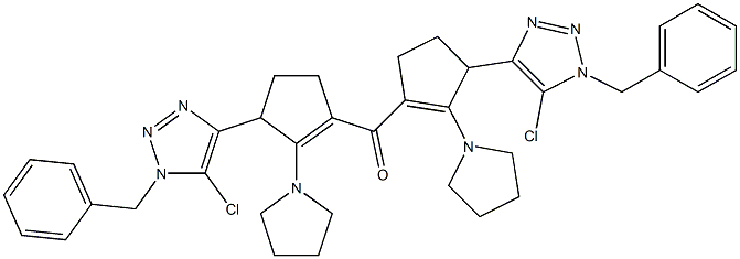 (5-Chloro-1-benzyl-1H-1,2,3-triazol-4-yl)[2-(1-pyrrolidinyl)cyclopenten-1-yl] ketone Structure