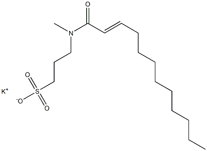 3-[N-(2-Dodecenoyl)-N-methylamino]-1-propanesulfonic acid potassium salt 구조식 이미지