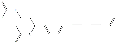 Diacetic acid (4E,6E,12E)-4,6,12-tetradecatriene-8,10-diyne-1,3-diyl ester Structure