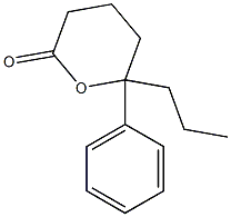 Tetrahydro-6-propyl-6-phenyl-2H-pyran-2-one Structure