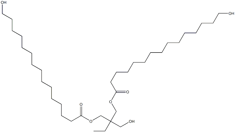 Bis(15-hydroxypentadecanoic acid)2-ethyl-2-(hydroxymethyl)-1,3-propanediyl ester Structure