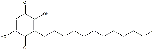 3-Dodecyl-2,5-dihydroxy-2,5-cyclohexadiene-1,4-dione 구조식 이미지