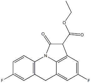 4,8-Difluoro-1,2-dihydro-1-oxo-6H-pyrrolo[3,2,1-de]acridine-2-carboxylic acid ethyl ester Structure