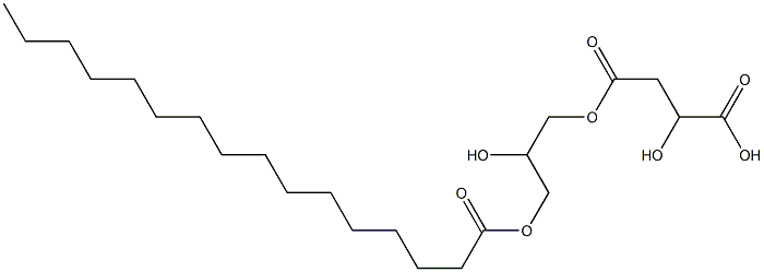 2-Hydroxybutanedioic acid hydrogen 4-[2-hydroxy-3-(hexadecanoyloxy)propyl] ester Structure