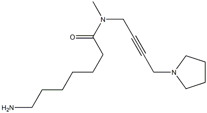 N-Methyl-N-[4-(1-pyrrolidinyl)-2-butynyl]-7-aminoheptanamide Structure