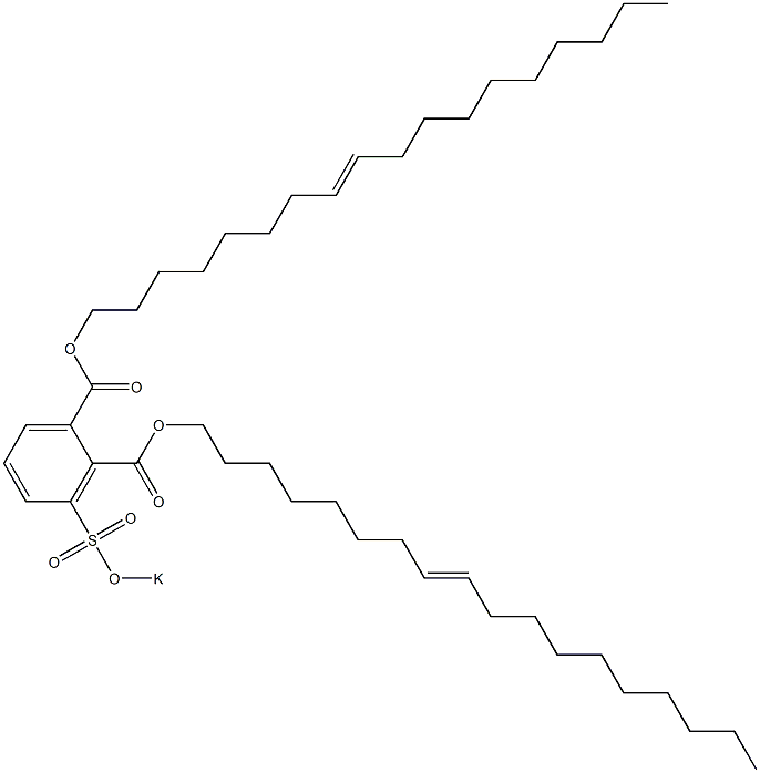 3-(Potassiosulfo)phthalic acid di(8-octadecenyl) ester 구조식 이미지