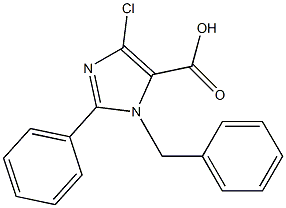 2-Phenyl-1-benzyl-4-chloro-1H-imidazole-5-carboxylic acid 구조식 이미지