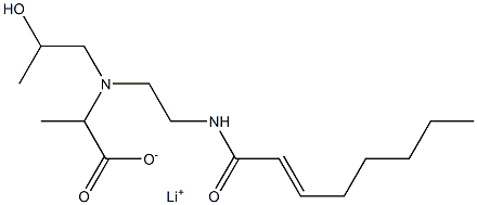 2-[N-(2-Hydroxypropyl)-N-[2-(2-octenoylamino)ethyl]amino]propionic acid lithium salt 구조식 이미지