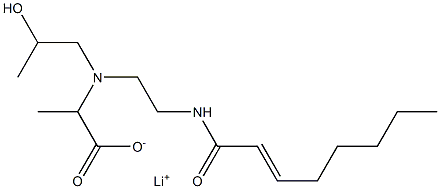 2-[N-(2-Hydroxypropyl)-N-[2-(2-octenoylamino)ethyl]amino]propionic acid lithium salt Structure