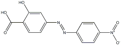4-(4-Nitrophenylazo)-2-hydroxybenzoic acid 구조식 이미지
