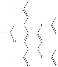 2'-(Isopropyloxy)-3'-(3-methyl-2-butenyl)-4',6'-diacetoxy-acetophenone 구조식 이미지