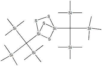 Bis[tris(trimethylsilyl)methyl]-2,3,5,6-tetrathia-1,4-disilabicyclo[2.1.1]hexane Structure