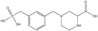 [3-(3-Carboxy-1-piperazinylmethyl)phenyl]methylphosphonic acid 구조식 이미지