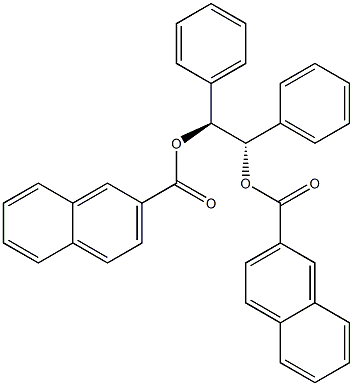 Bis(naphthalene-2-carboxylic acid)(1S,2S)-1,2-diphenylethane-1,2-diyl ester 구조식 이미지