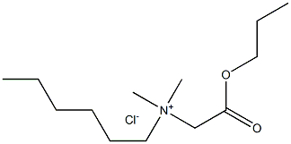 N,N-Dimethyl-N-(propoxycarbonylmethyl)hexylammonium chloride 구조식 이미지