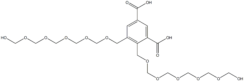 4,5-Bis(11-hydroxy-2,4,6,8,10-pentaoxaundecan-1-yl)isophthalic acid Structure