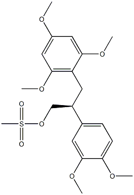 (+)-Methanesulfonic acid (S)-2-(3,4-dimethoxyphenyl)-3-(2,4,6-trimethoxyphenyl)propyl ester Structure