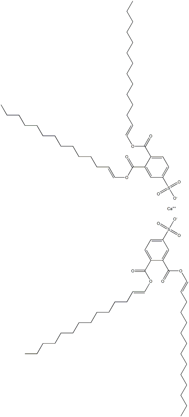 Bis[3,4-di(1-tetradecenyloxycarbonyl)benzenesulfonic acid]calcium salt 구조식 이미지