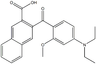 3-(4-Diethylamino-2-methoxybenzoyl)-2-naphthalenecarboxylic acid Structure