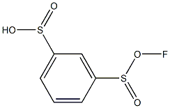 3-(Fluorosulfino)benzenesulfinic acid Structure