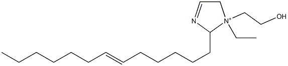 1-Ethyl-1-(2-hydroxyethyl)-2-(6-tridecenyl)-3-imidazoline-1-ium Structure