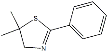 2-Phenyl-5,5-dimethyl-2-thiazoline Structure