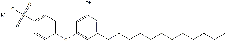 3'-Hydroxy-5'-dodecyl[oxybisbenzene]-4-sulfonic acid potassium salt Structure