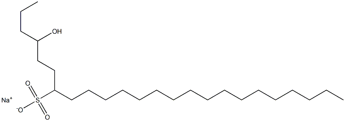 4-Hydroxytetracosane-7-sulfonic acid sodium salt Structure