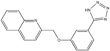 2-[3-(1H-Tetrazol-5-yl)phenoxymethyl]quinoline 구조식 이미지
