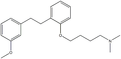 4-[2-[2-(3-Methoxyphenyl)ethyl]phenoxy]-N,N-dimethylbutan-1-amine 구조식 이미지