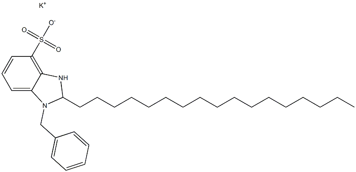 1-Benzyl-2,3-dihydro-2-heptadecyl-1H-benzimidazole-4-sulfonic acid potassium salt Structure