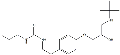 1-Propyl-3-[4-[2-hydroxy-3-[tert-butylamino]propoxy]phenethyl]urea Structure