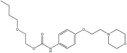 4-(2-Morpholinoethoxy)phenylcarbamic acid 2-butoxyethyl ester 구조식 이미지