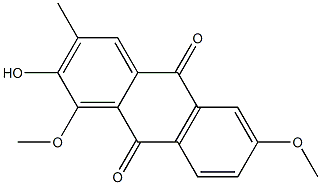 1-Methoxy-2-hydroxy-3-methyl-6-methoxy-9,10-anthraquinone 구조식 이미지