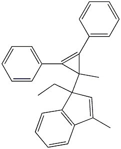 1-Ethyl-3-methyl-1-(2,3-diphenyl-1-methylcyclopropa-2-en-1-yl)-1H-indene 구조식 이미지