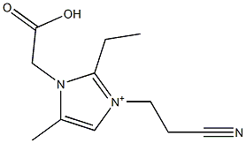 3-(2-Cyanoethyl)-2-ethyl-5-methyl-1-(carboxymethyl)-1H-imidazol-3-ium Structure