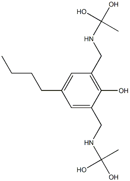 2,6-Bis[[(1,1-dihydroxyethyl)amino]methyl]-4-butylphenol 구조식 이미지