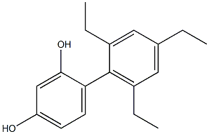 4-(2,4,6-Triethylphenyl)benzene-1,3-diol Structure