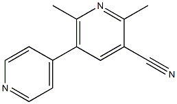 2-Methyl-5-(4-pyridinyl)-6-methylpyridine-3-carbonitrile Structure