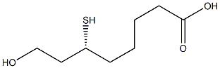 [R,(+)]-8-Hydroxy-6-mercaptooctanoic acid Structure