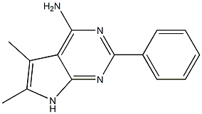 4-Amino-5,6-dimethyl-2-phenyl-7H-pyrrolo[2,3-d]pyrimidine Structure