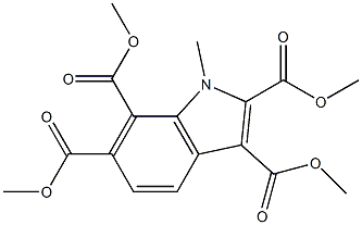 1-Methyl-1H-indole-2,3,6,7-tetracarboxylic acid tetramethyl ester Structure