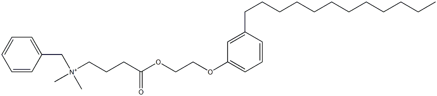 N,N-Dimethyl-N-benzyl-N-[3-[[2-(3-dodecylphenyloxy)ethyl]oxycarbonyl]propyl]aminium Structure