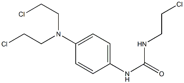 N-[4-[Bis(2-chloroethyl)amino]phenyl]-N'-(2-chloroethyl)urea 구조식 이미지