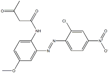 2-Acetyl-2'-(2-chloro-4-nitrophenylazo)-4'-methoxyacetanilide 구조식 이미지