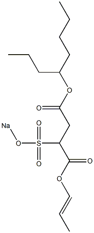2-(Sodiosulfo)succinic acid 4-octyl 1-(1-propenyl) ester 구조식 이미지