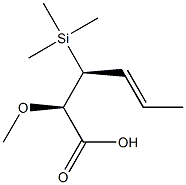 (2R,3S,4E)-2-Methoxy-3-(trimethylsilyl)-4-hexenoic acid Structure