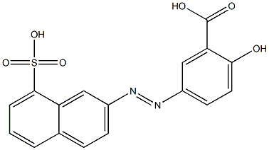 2-Hydroxy-5-[(8-sulfonaphthalen-2-yl)azo]benzoic acid Structure